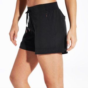 Calia Cuffed Drawstring Shorts w/Pockets Black